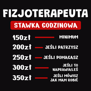 Stawka Godzinowa Fizjoterapeuta - Męska Bluza z kapturem Czarna