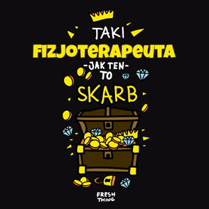 Taki Fizjoterapeuta To Skarb - Męska Bluza z kapturem Czarna