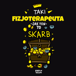 Taki Fizjoterapeuta To Skarb - Męska Bluza Czarna