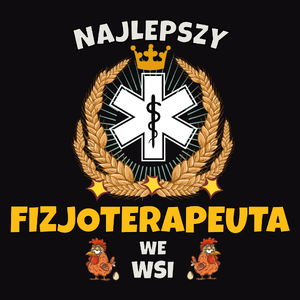 Najlepszy Fizjoterapeuta We Wsi - Męska Bluza z kapturem Czarna