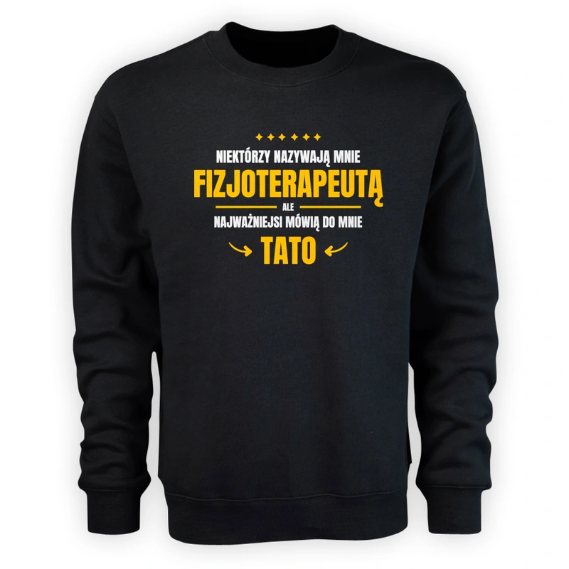 Tata Fizjoterapeuta - Męska Bluza Czarna