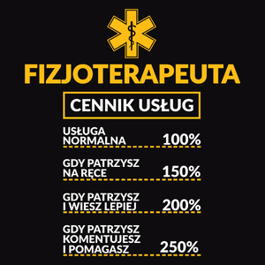 Fizjoterapeuta - Cennik Usług - Męska Bluza Czarna