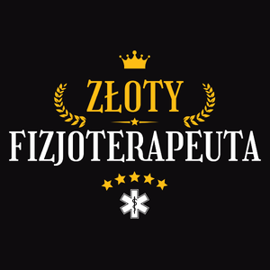 Złoty Fizjoterapeuta - Męska Bluza z kapturem Czarna