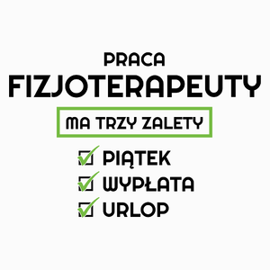 Praca Fizjoterapeuty Ma Swoje Trzy Zalety - Poduszka Biała