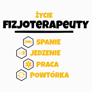 Fizjoterapeuta - Spanie Jedzenie - Poduszka Biała