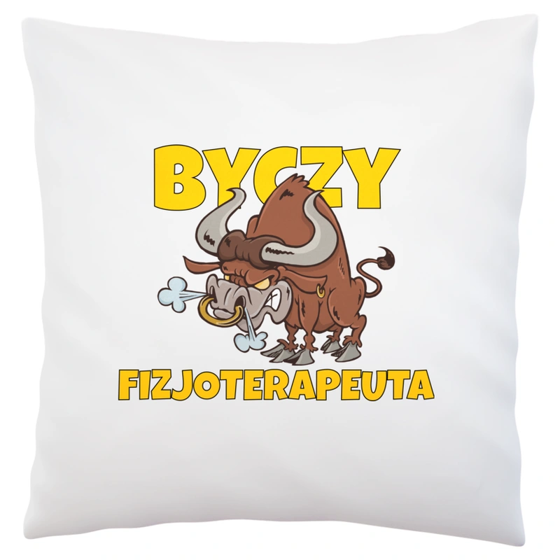 Byczy Fizjoterapeuta - Poduszka Biała