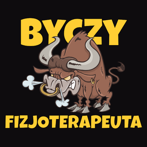 Byczy Fizjoterapeuta - Męska Bluza z kapturem Czarna