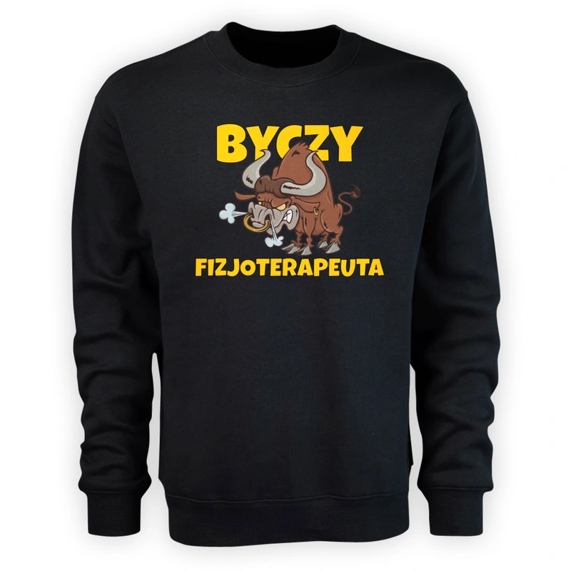 Byczy Fizjoterapeuta - Męska Bluza Czarna