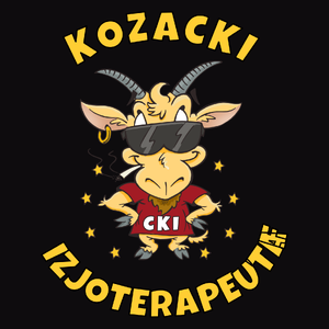 Kozacki Fizjoterapeuta - Męska Bluza z kapturem Czarna