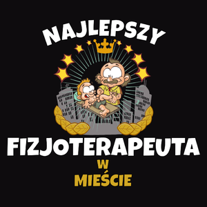 Najlepszy Fizjoterapeuta W Mieście - Męska Bluza z kapturem Czarna