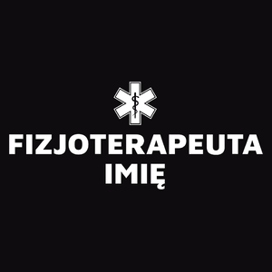 Napis Fizjoterapeuta - Męska Bluza z kapturem Czarna