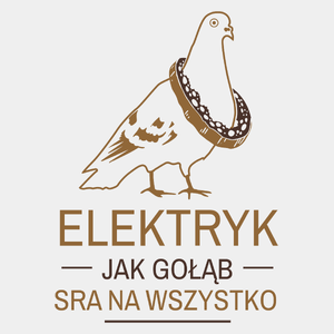 Elektryk Jak Gołąb - Męska Koszulka Biała