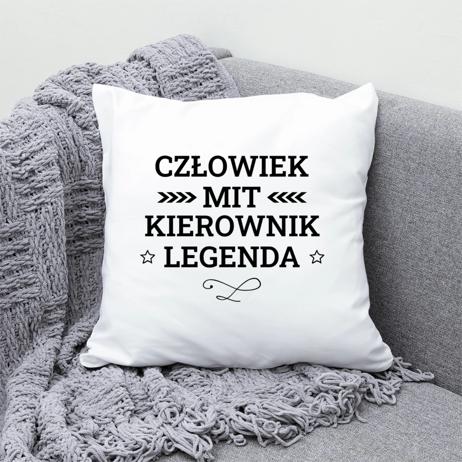 Kierownik Mit Legenda Człowiek - Poduszka Biała