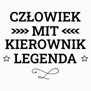 Kierownik Mit Legenda Człowiek - Poduszka Biała