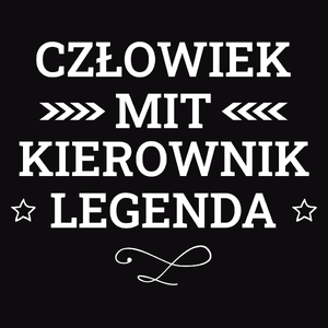 Kierownik Mit Legenda Człowiek - Męska Bluza z kapturem Czarna