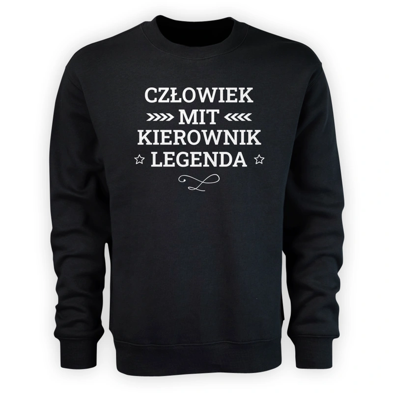 Kierownik Mit Legenda Człowiek - Męska Bluza Czarna