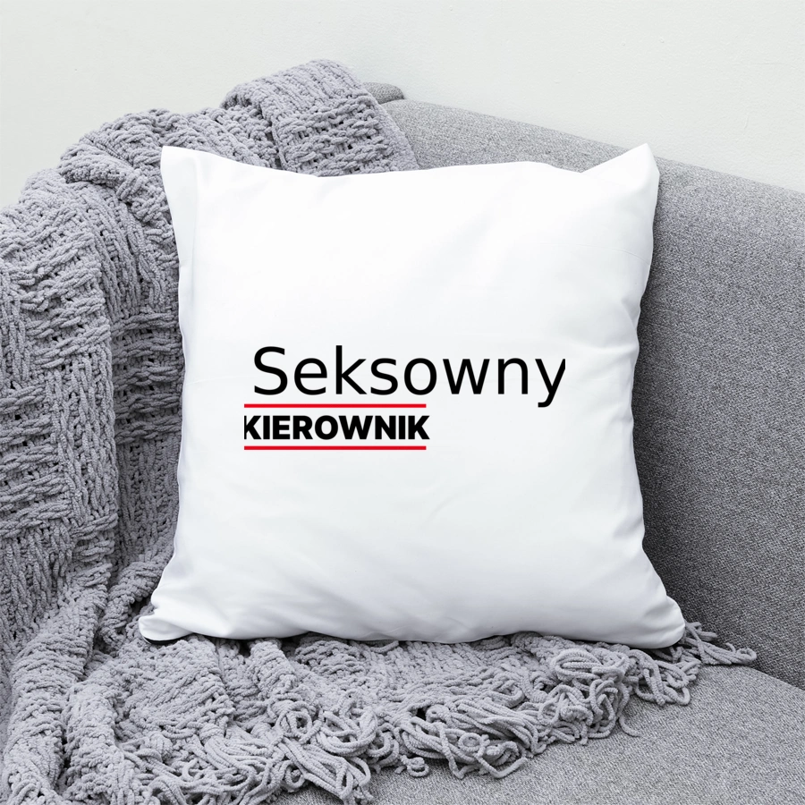 Seksowny Kierownik - Poduszka Biała