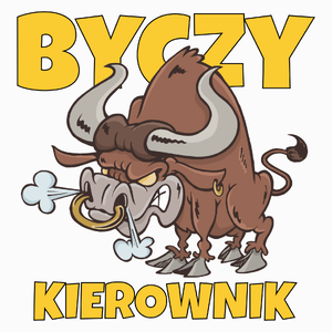 Byczy Kierownik - Poduszka Biała