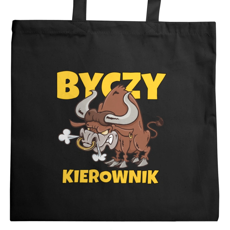 Byczy Kierownik - Torba Na Zakupy Czarna