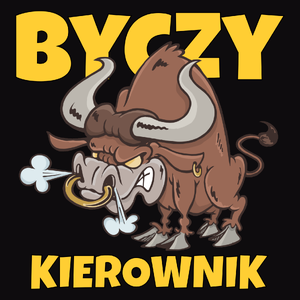 Byczy Kierownik - Męska Bluza z kapturem Czarna