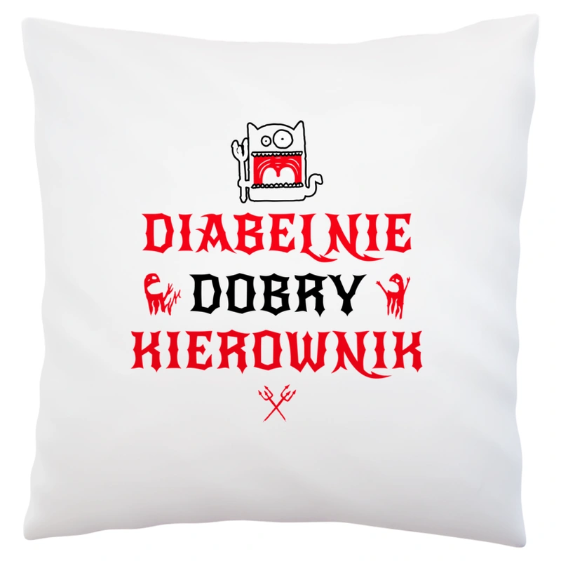 Diabelnie Dobry Kierownik - Poduszka Biała