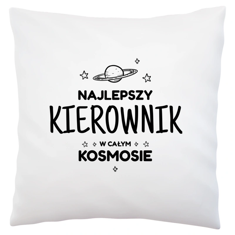 Najlepszy Kierownik W Kosmosie - Poduszka Biała