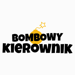 Bombowy Kierownik - Poduszka Biała