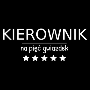 Kierownik Na 5 Gwiazdek - Torba Na Zakupy Czarna