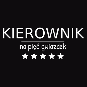 Kierownik Na 5 Gwiazdek - Męska Bluza z kapturem Czarna