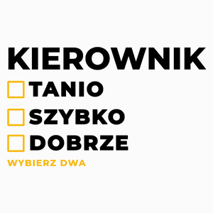 Szybko Tanio Dobrze Kierownik - Poduszka Biała