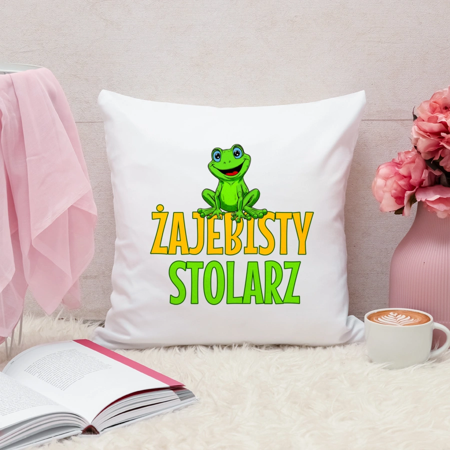 Żajebisty Stolarz - Poduszka Biała