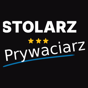 Stolarz Prywaciarz - Męska Bluza z kapturem Czarna