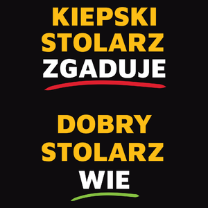 Dobry Stolarz Wie A Nie Zgaduje - Męska Bluza z kapturem Czarna