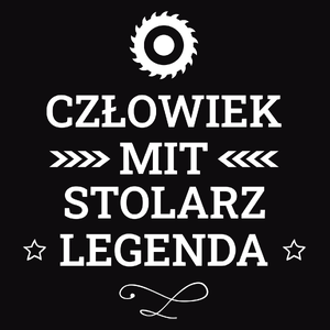 Stolarz Mit Legenda Człowiek - Męska Bluza z kapturem Czarna