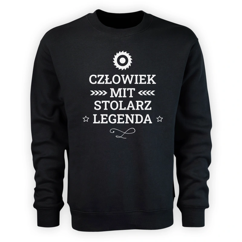 Stolarz Mit Legenda Człowiek - Męska Bluza Czarna