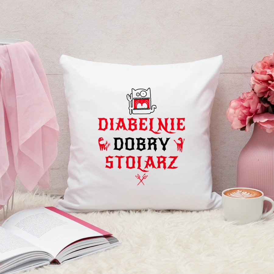 Diabelnie Dobry Stolarz - Poduszka Biała