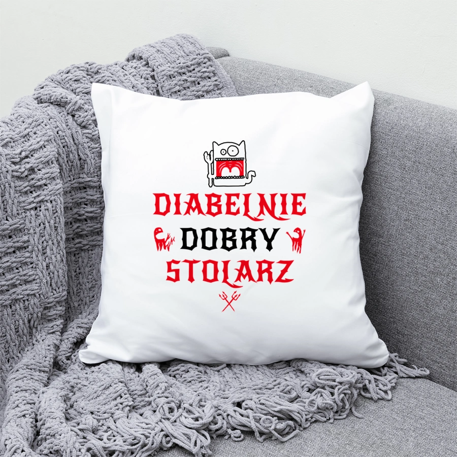 Diabelnie Dobry Stolarz - Poduszka Biała