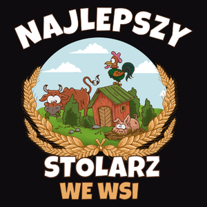 Najlepszy Stolarz We Wsi - Męska Bluza z kapturem Czarna