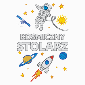 Kosmiczny Stolarz - Poduszka Biała