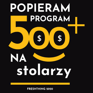 Program 500 Plus Na Stolarzy - Męska Bluza Czarna