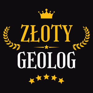 Złoty Geolog - Męska Koszulka Czarna