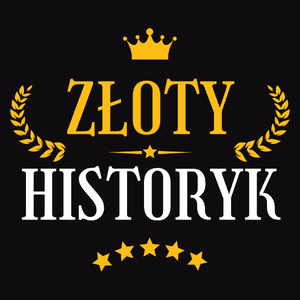 Złoty Historyk - Męska Koszulka Czarna