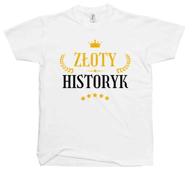 Złoty Historyk - Męska Koszulka Biała