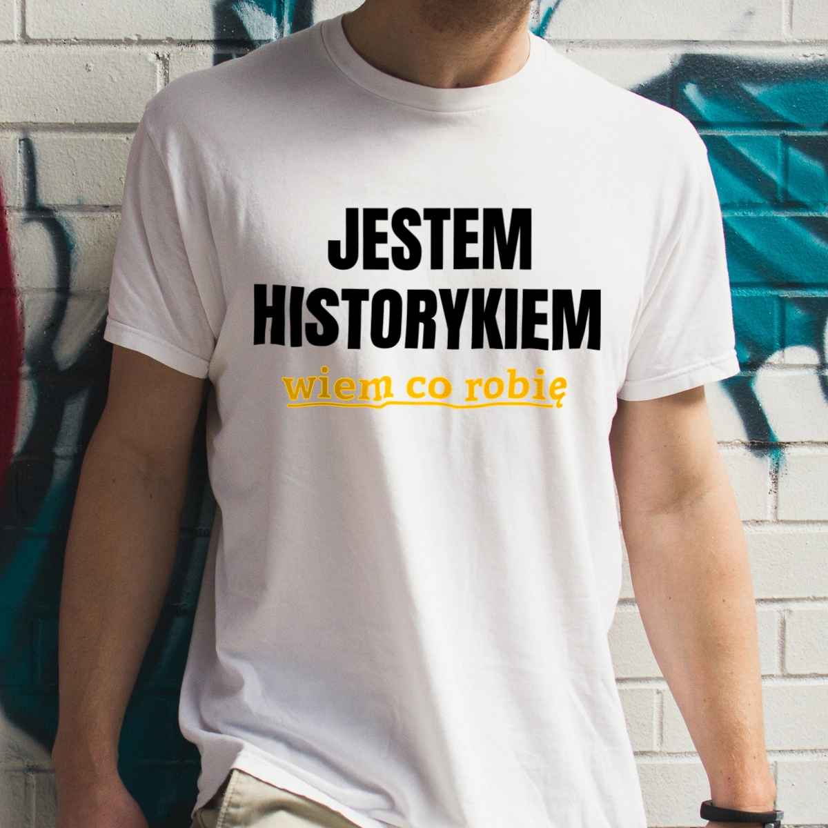 Jestem Historykiem Wiem Co Robię - Męska Koszulka Biała