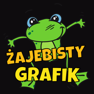 Żajebisty Grafik - Męska Koszulka Czarna