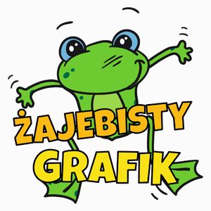 Żajebisty Grafik - Poduszka Biała