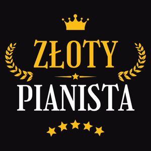 Złoty Pianista - Męska Koszulka Czarna