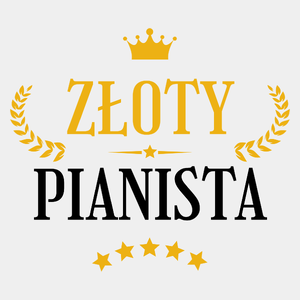 Złoty Pianista - Męska Koszulka Biała