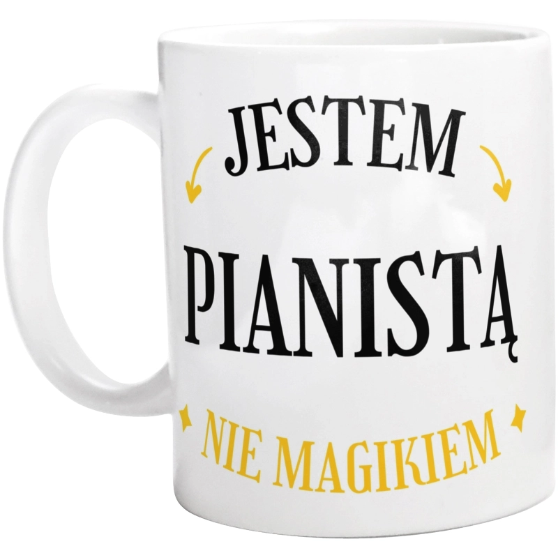 Jestem Pianistą Nie Magikiem - Kubek Biały