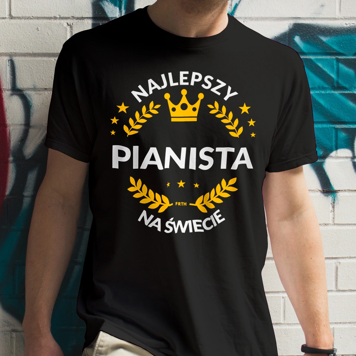 Najlepszy Pianista Na Świecie - Męska Koszulka Czarna